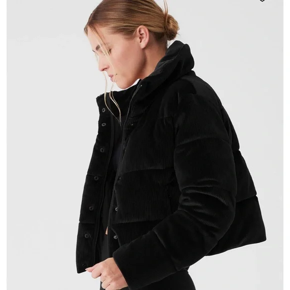 ALO Velour Puffer Jacket - Picture 1 of 8